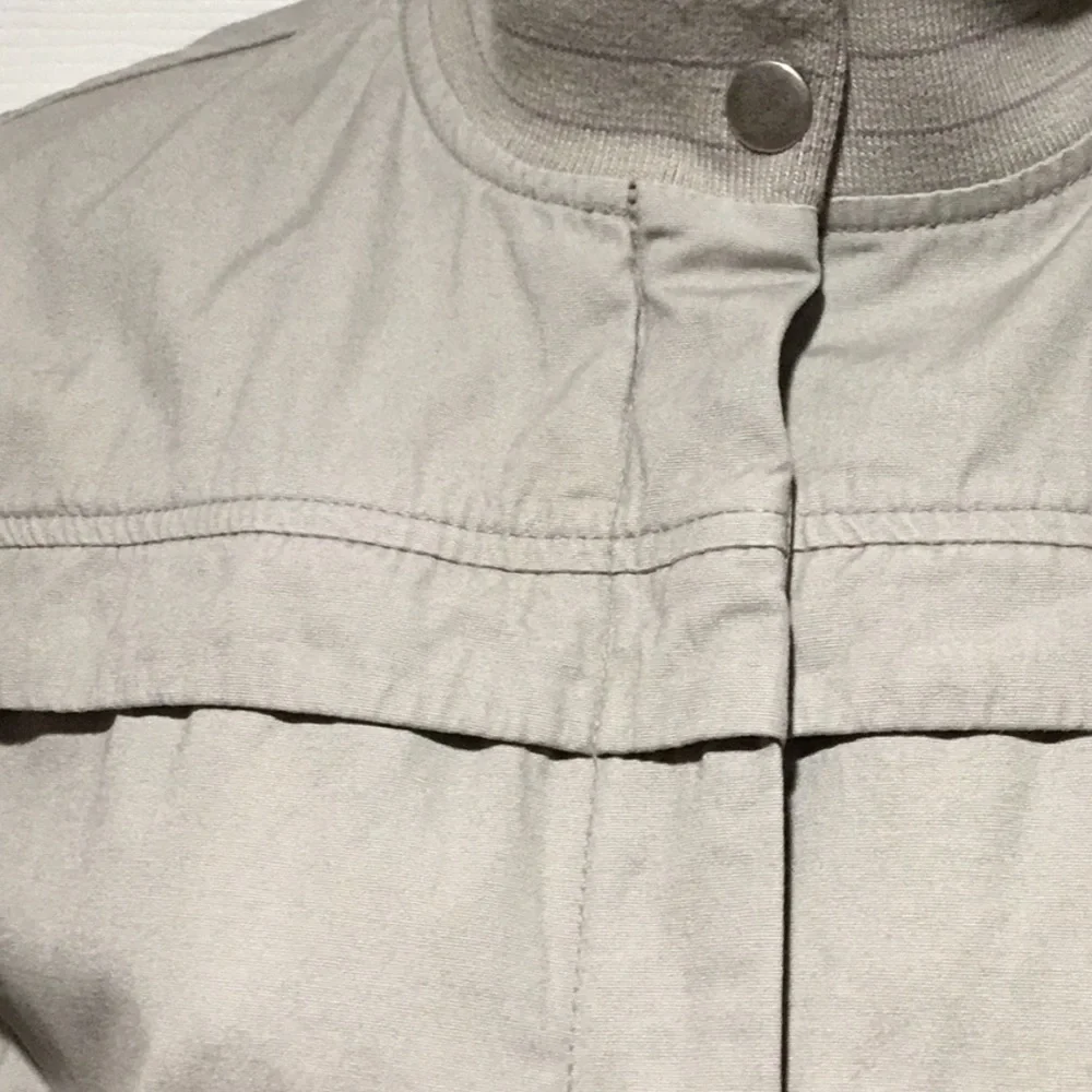 ⏰ Anthropology Tullette Khaki Bomber Jacket - Size S - Picture 3 of 12